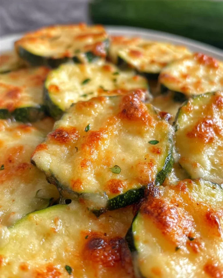 Zucchinischeiben mit Käse überbacken