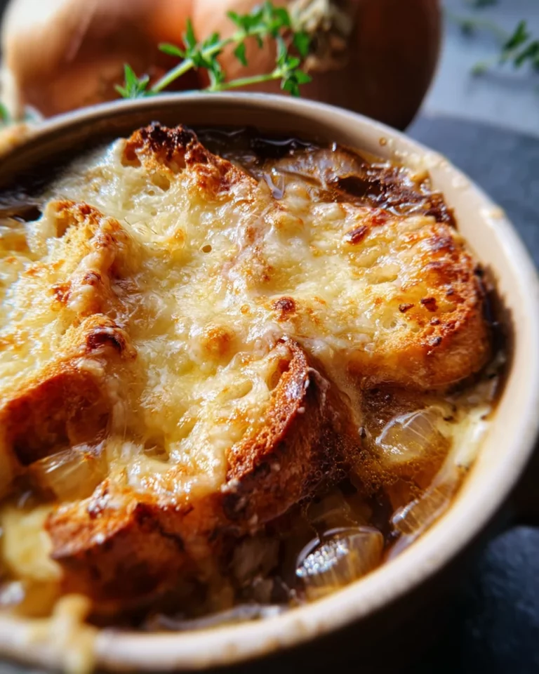 Zwiebelsuppe nach französischer Art